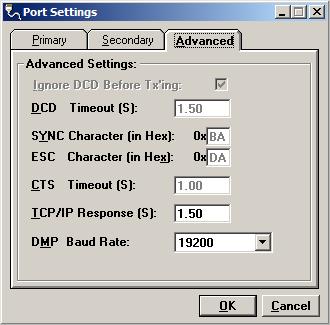 4.4.1.2 ADVANCED PORT SETTINGS Figure 29 Port Settings Advanced Tab Ignore DCD Before Tx ing Allows the user to check for an inactive DCD before transmitting.
