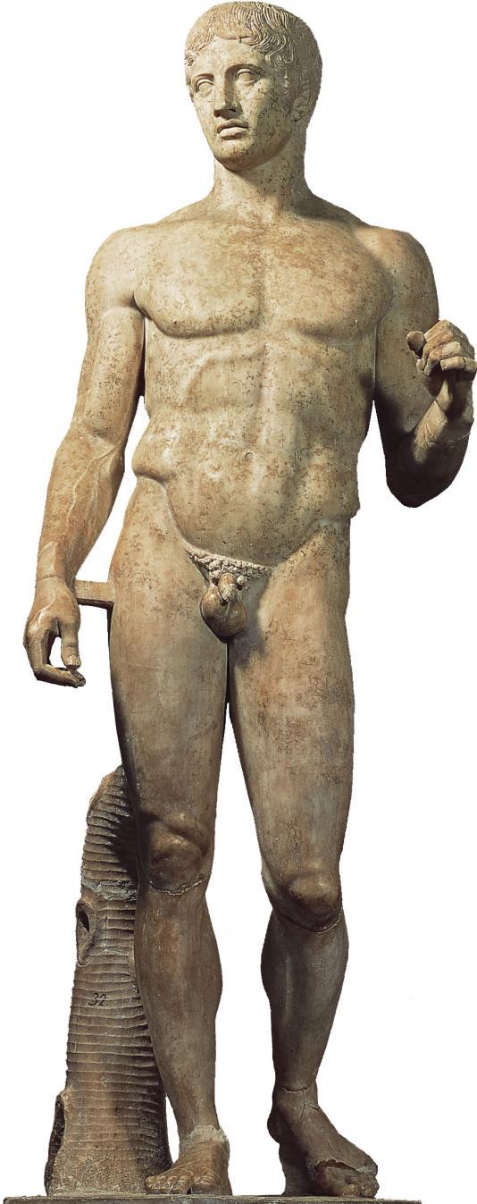 Figure 14.12, p.306: POLYKLEITOS. Doryphoros (Spear Bearer) (c.