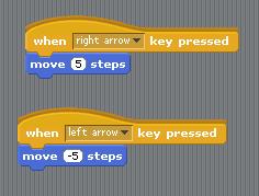when speeding up the ball Respond to Arrow Keys Click on Control (orange) Drag out "when space key