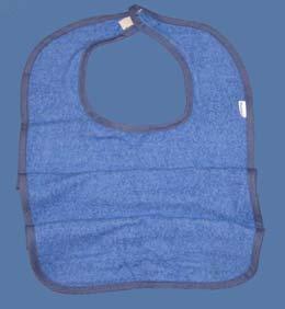Bib with Velcro closure and dark blue piping Size: 15x26 Item # 15164620 Dundee Blue