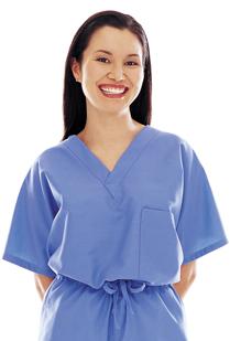 23" length Item # 8268 V-Neck with set-in sleeves and 4" side vents.