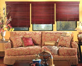BLINDS AND SHUTTERS 2 Faux Wood Blinds at an affordable price look great in any facility. Blinds available in six popular colors with flat or embossed finish.