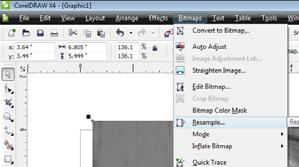 The following screen shot from Corel shows that the size we want the photo to be is