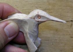 Hard Wood Hummingbird: If you are making a hard wood hummingbird the first step is to sand the wood with coarse sandpaper until all the tool marks are gone, and then use