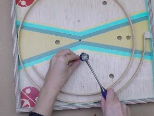 Measure and cut the other hoop so that it connects to the