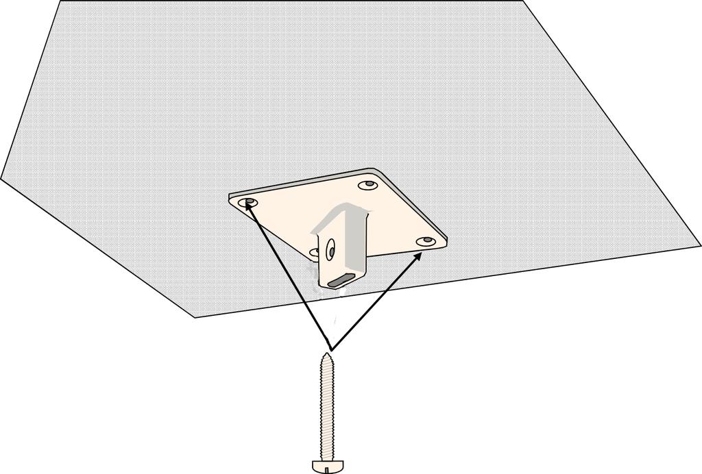 INSTALLING INTO CONCRETE/MASONRY CEILINGS Directions: 1. Attach a 
