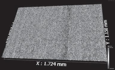 246 Measurement of Surface Profi le and Layer Cross-section with Wide Field of View and High Precision Region with visible defect Surface roughness Sa (μm) 0.11 0.1 0.09 0.08 0.07 0.06 Fig.