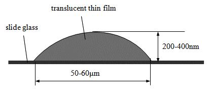 The measurement results by white light interferometer, Profile cannot be measured correctly by white light interferometer because of multiple