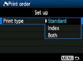 The print settings will be applied to all print-ordered images.
