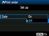 ) Setting the Printing Options Select [Print order].