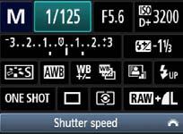 Q Quic Control for Shooting Functions Settable Functions on Quic Control Screen White balance correction* (p.117) Shutter speed (p.