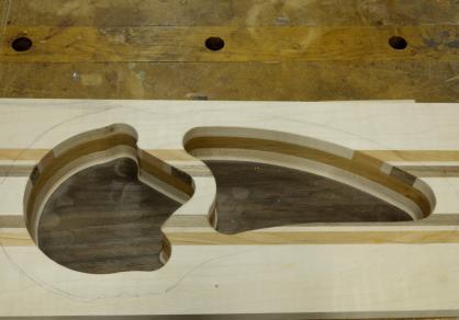 As you cut deeper, the guide bearing will transition from following the template to start following the inside of the bowl blank that has already been cut. Figure F 3.