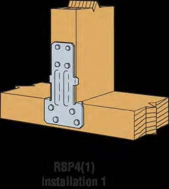 Patent 5,697,725 FIGURE 9 RSP STUD PLATE TIES TABLE 10 AC SERIES POST CAPS DIMENSIONS ALLOWABLE LOADS 2,3,4,5,6 1 (in) Uplift Lateral W L Beam Post C D =1.6 C D =1.