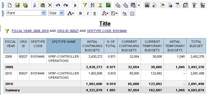 Change the Operation to /(division). Name the new column % OF TOTAL. Click Insert. The new column will appear.