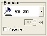 Resolution Specifies the number of pixels (dots) per inch. Select a predefined resolution or [Custom] from the list. [Customize] enables detailed settings by a pixel unit.