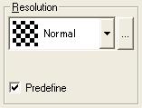 Otherwise, you can change the details of the predefined settings on the [Resolution Setting] window, which appears when you click on the [ ] button.