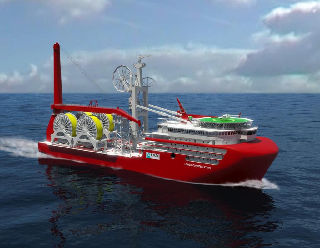 Lewek Constellation Globally deployed flagship and class leading asset Ice class deep water subsea multi-lay vessel Capable of global deployment for integrated subsea construction projects, including