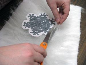 Topping: Faux fur is, well, furry, and it needs to be pressed into a smooth surface in order for your embroidery to look top-notch.