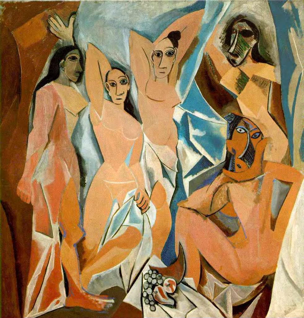 Many agree that the first cubist painting is Les