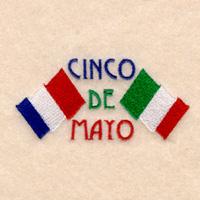 Cinco de Mayo Flags CD032907TD Stitches:5686 1.67" H X 3.