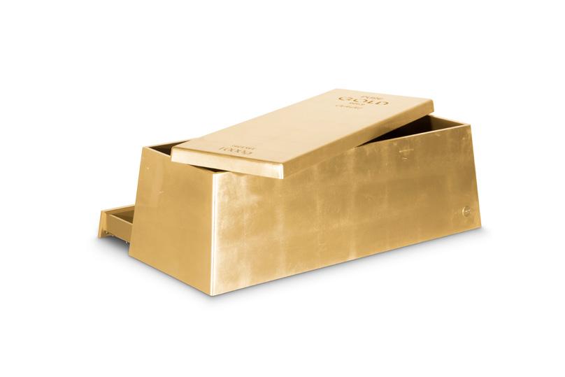 GOLD BOX Toy Box Gold Box is a luxurious kids toy box inspired by the fine gold bar shape.