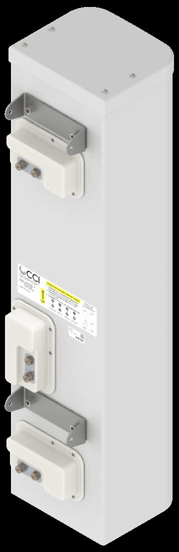 band ports covering 698-798 MHz and 84-896 MHz (over a distributed diplexers) in a single antenna New enclosure with <1 (305 mm) width, narrowest enclosure in the industry Full Spectrum Compliance