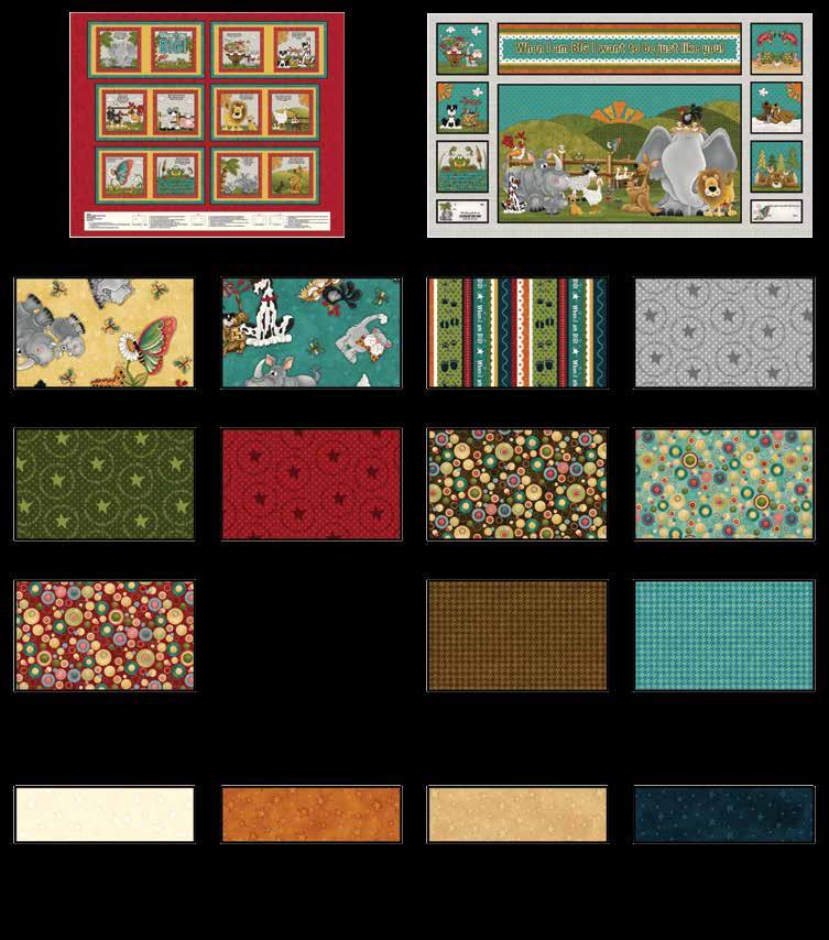 When I am ig Quilt 1 Finished Quilt Size: 48 x 60 Fabrics in the Collection ook Panel - Red 8880P-88 lock Panel - Gray 8881P-11 Tossed Characters -
