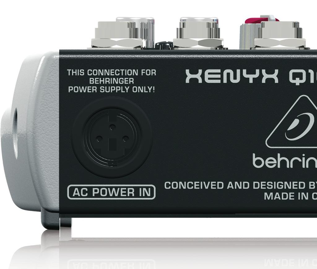 Product Information Document XENYX Q1002USB For service, support or more information contact the BEHRINGER location nearest you: Europe MUSIC Group Services