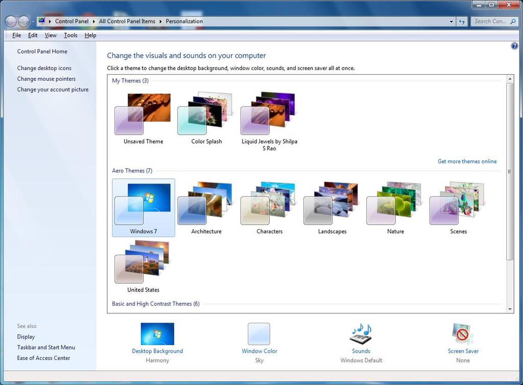 Personalizare desktop Fundalul desktopului (denumit și tapet) poate fi o imagine digitală din colecția personală sau una furnizată împreună cu Windows.