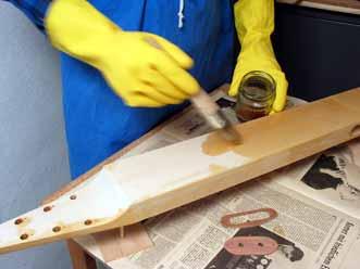 Vacuumclean the surfaces and repeat sanding with 180-grit paper until all the scratches of the