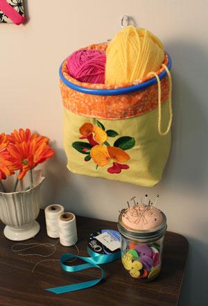 Hoop-It-Up Organizer This helpful catchall organizer is perfect for the craft room or the laundry room! Add an embroidery design, and it becomes a nice addition to the room's decor as well.