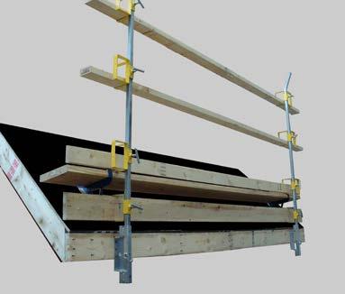 Section 5 Vertical Offset Base and Safety Rail System Installation Instructions The vertical offset base and safety rail assembly are designed to be used in residential construction for sloped or