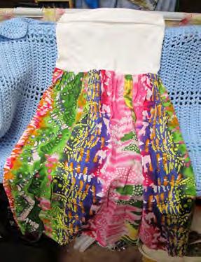Use 3 cute prints, add a scalloped edge and you have a fun skirt to wear.