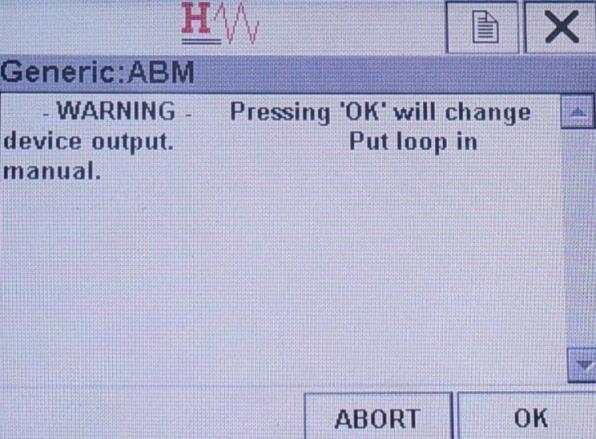 Warnings Screens 2-15 Changing calibration values in the Radar may affect the loop current.