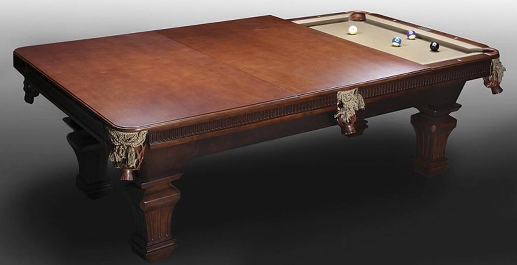 Pool Table Dining Top - available in Antique Walnut & Mahogany -Four Piece