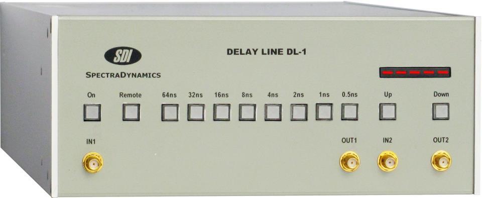 DELAY LINE, DL1 DESCRIPTION The DL1 is a delay line unit that can be used to insert up to 128 ns of time delay.
