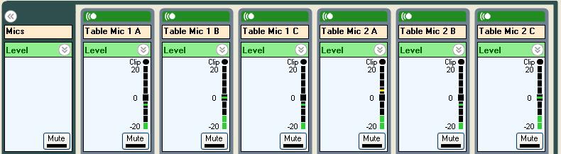 Step 3 Check the channels page for valid signals levels Once all the microphones are all discovered and the microphones have been properly detected, the next step is to ensure all microphones