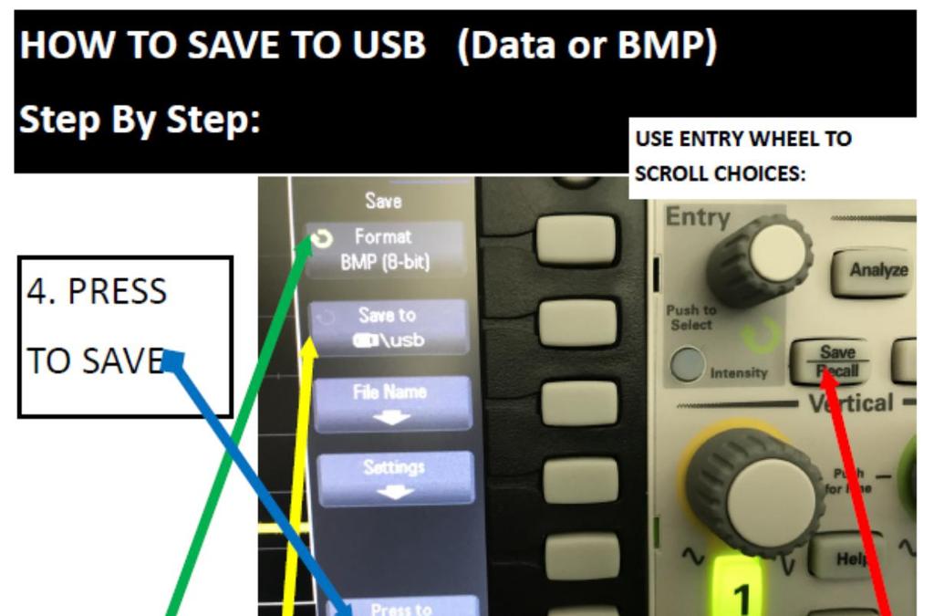 either save the waveform data as.bmp (image file) or CSV file which can be directly read by Microsoft Excel Spreadsheet for post measurement data processing. Figure 5.