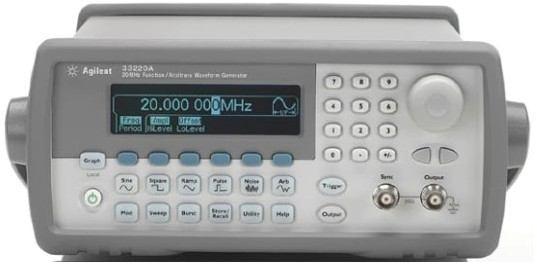 Figure 6. Front panel of the Agilent 33220A function generator. The function generator is very easy to use since each function has a specific button.