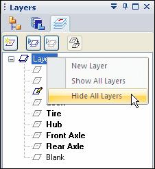 A Activity: Virtual component editor Right-click Layers and click Hide All Layers.