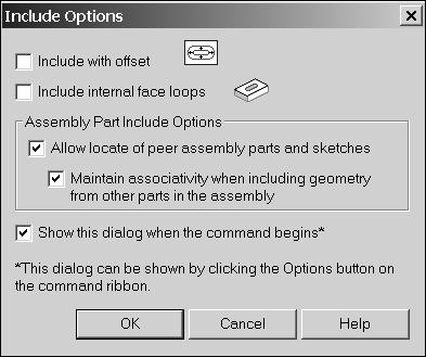 A Activity: Virtual component editor Drag a box to Include all the geometry shown in the sketch. Set the include options as shown.