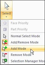 Set the Selection mode to add mode as shown