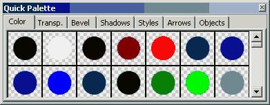 Style Palettes Palettes are the place from where to change the attributes of the objects or add new predefined objects.