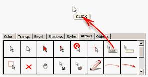 Object Palettes Arrows and Objects While Styles stores only the attributes of one object, the Object Library can store the whole object or selection of objects.