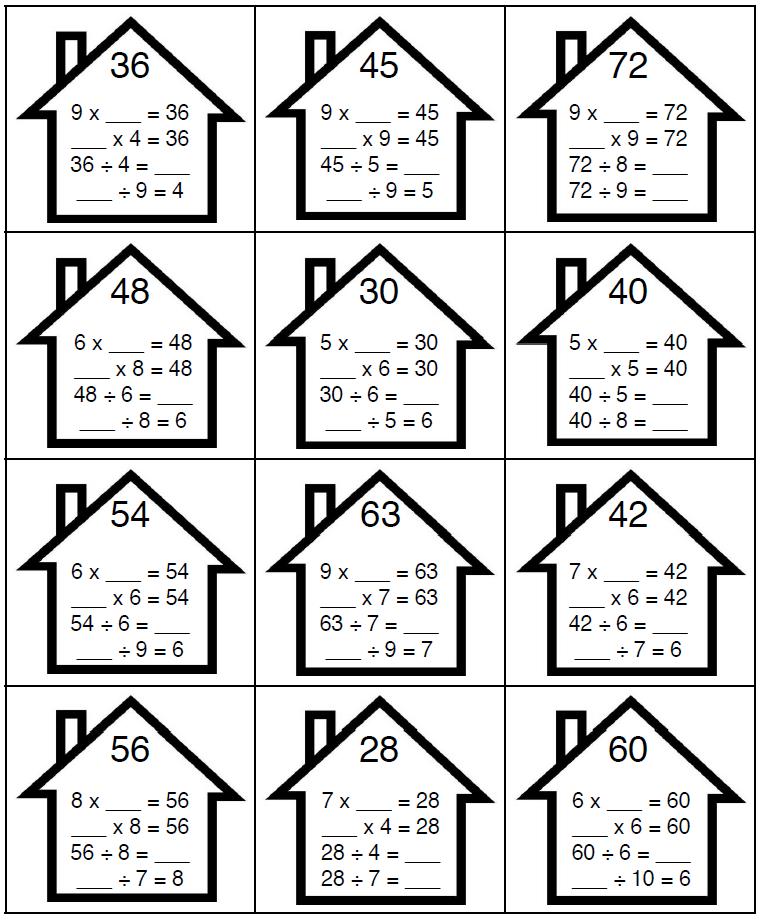 Problem 12. Fill in the empty places in the houses.
