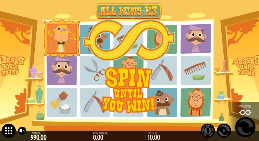 5.5 Inwinity Spin Inwinity Spin is a feature that lets the player spin until a win appears.