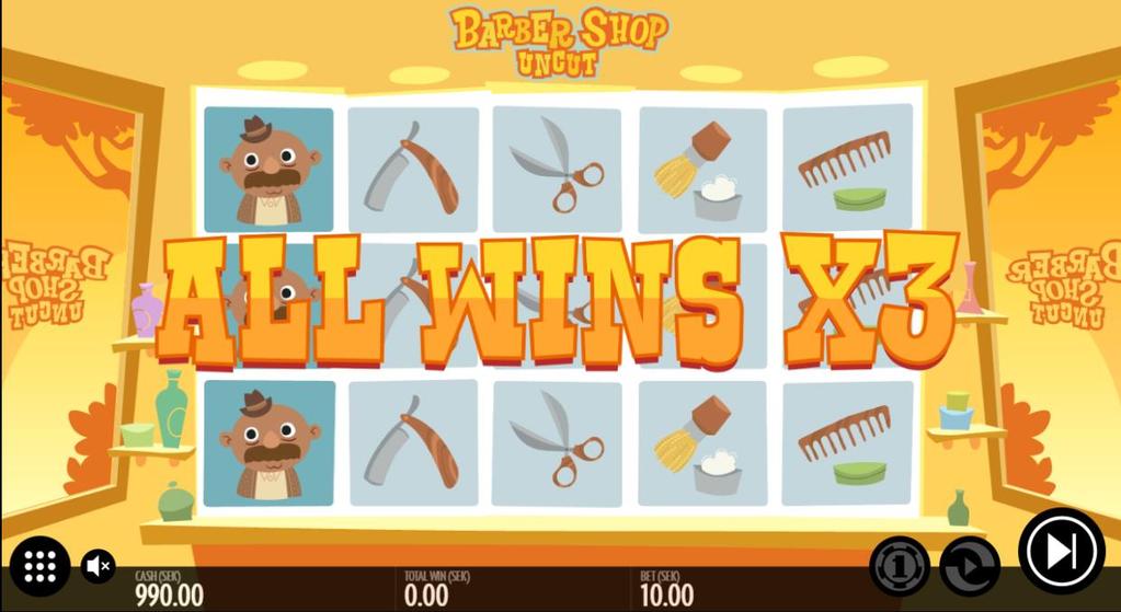 4Multiplier In the bonus game, all wins receive a x3 multiplier.