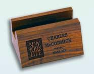 The walnut business card holder may be