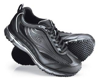 Swift #8049 Black Material: Man-made uppers and mesh and flexible Tongue is fastened on 1 side to