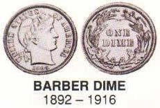Barber or Liberty Head Dime Mercury or Winged Liberty Head Dime Charles Barber used the same likeness of Liberty, a woman facing right wearing a soft leather cap called a Phrygian slave s cap,